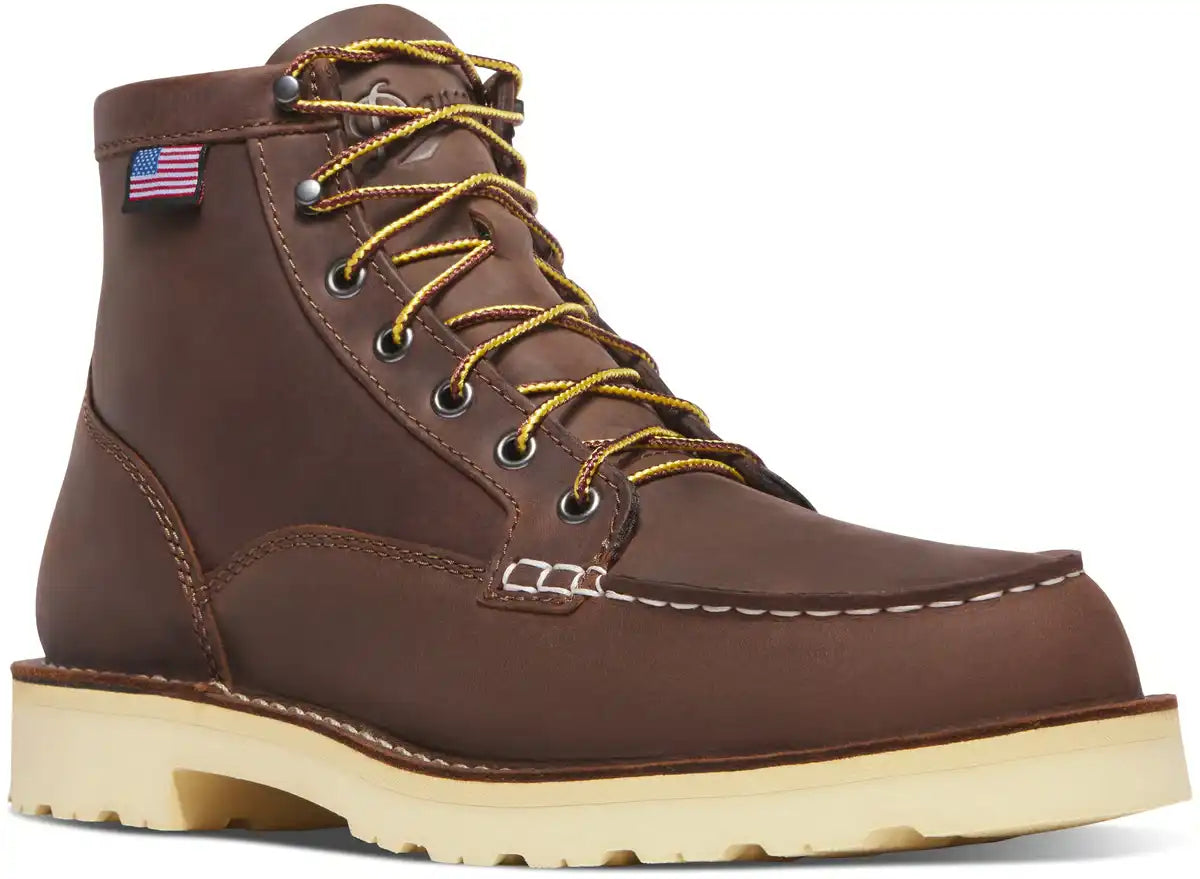 Men's Bull Run Moc Toe 6" Brown Heel ST