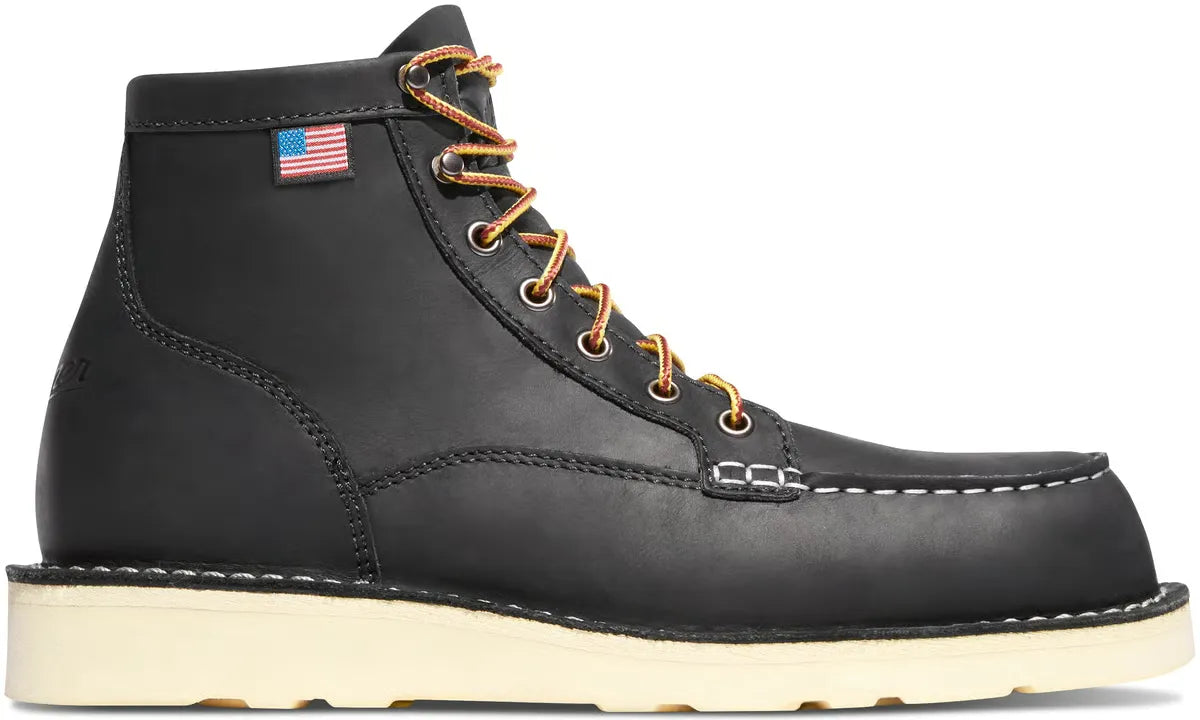 Bull Run Moc Toe 6" Black